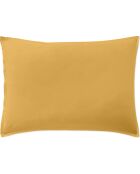 Taie D'oreiller 100% Percale de Coton jaune moutarde