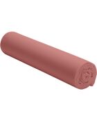 Drap Housse uni 100% Percale de Coton - Bonnet 30 cm vieux rose