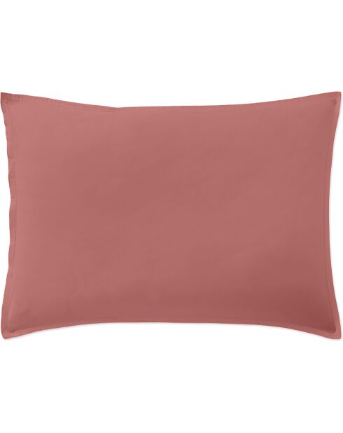 Taie D'oreiller 100% Percale de Coton vieux rose
