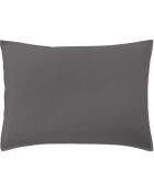Taie D'oreiller 100% Percale de Coton gris magnet
