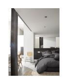 Housse de Couette 100% Percale de Coton - Finition Bouteille 40cm gris magnet