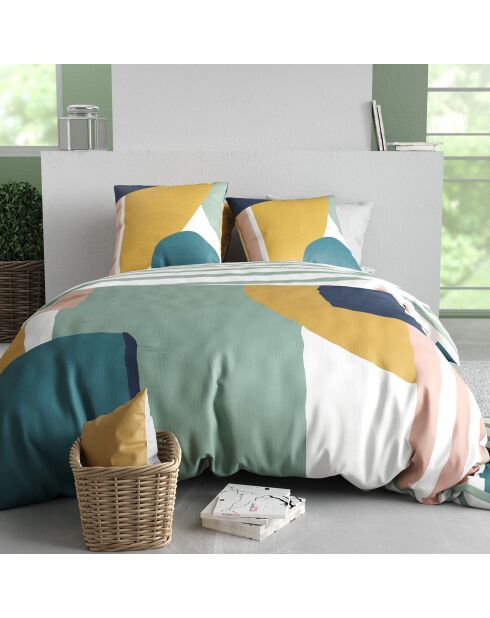 Parure Housse de Couette 100% Coton 57 Fils Oslo imprime