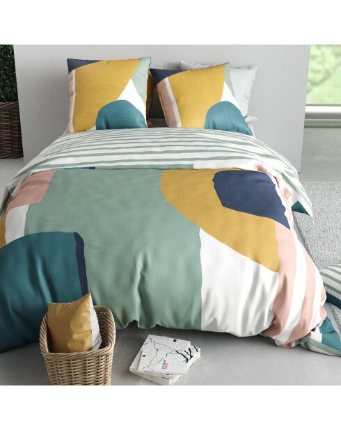 Parure Housse de Couette 100% Coton 57 Fils Oslo imprime