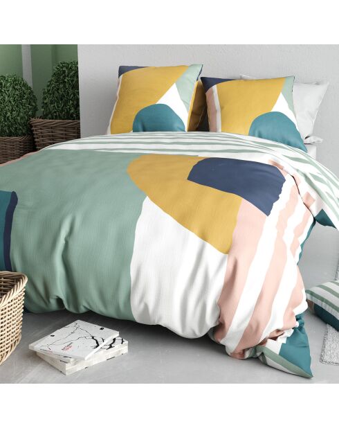 Parure Housse de Couette 100% Coton 57 Fils Oslo imprime