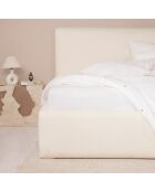 Drap Housse 100% Gaze de Coton Lavé - Bonnet 30 cm  blanc pur