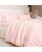 Housse de Couette 100% Gaze de Coton Lavé rose lotus