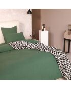 Housse de Couette 100% Gaze de Coton Lavé vert cèdre
