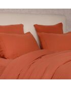 Taie D'oreiller 100% Gaze de Coton Lavé safran mineral|safran