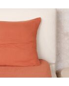 Taie D'oreiller 100% Gaze de Coton Lavé safran mineral|safran