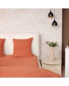 Drap Housse 100% Gaze de Coton Lavé - Bonnet 30 cm  safran mineral|safran