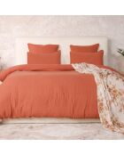 Housse de Couette 100% Gaze de Coton Lavé safran mineral