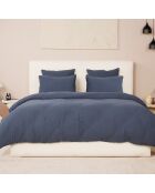 Housse de Couette 100% Gaze de Coton Lavé bleu petrole