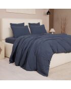 Housse de Couette 100% Gaze de Coton Lavé bleu petrole