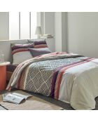 Parure Housse de Couette 100% Coton 57 Fils Raysme imprime
