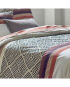 Parure Housse de Couette 100% Coton 57 Fils Raysme imprime