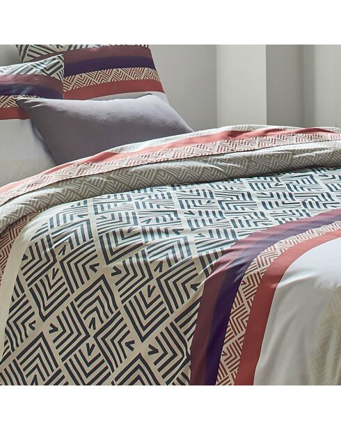 Parure Housse de Couette 100% Coton 57 Fils Raysme imprime