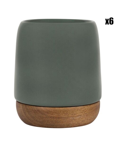 6 Gobelets Nordika kaki - 10cl