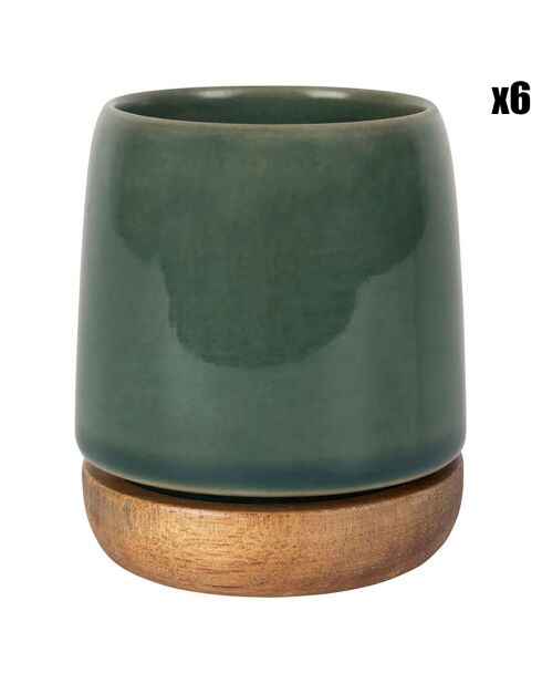6 Gobelets Nordika émeraude - 10cl