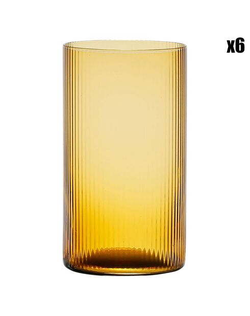 6 Gobelets Champart ambre - 55cl