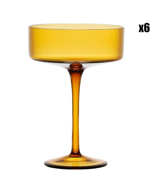 6 Coupes de Champagne Champart ambre - 33cl