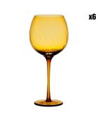 6 Verres à Pied Champart ambre - 60cl