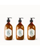 Velvet Cream Trio — 480 ml Glasflasche — Feige, Petitgrain und Bergamotte