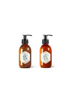 Duo de Savon exfoliant et Lait pour le corps - Flacons verre 280ml - Senteur Thym citron