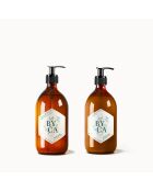 Duo Gel Lavant Sans Rincage & Crème Velours Flacon Verre 480ml - Senteur Petit Grain