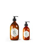 Dúo de gel limpiador y loción corporal sin enjuague, botellas de vidrio de 480 ml y 280 ml, aroma a tomillo y limón