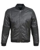Bombers en Cuir Blois noir