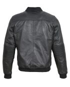 Bombers en Cuir Blois noir