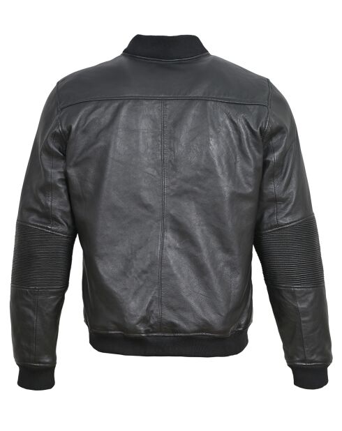 Bombers en Cuir Blois noir