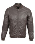 Bombers en Cuir Blois marron