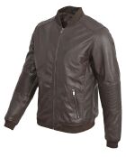Bombers en Cuir Blois marron