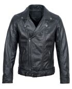 Veste en Cuir Buenos noire