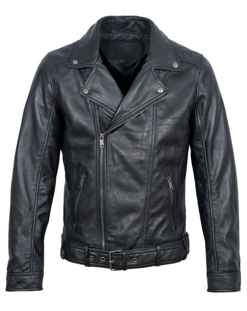 Veste en Cuir Buenos noire