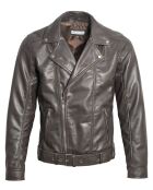 Veste en Cuir Buenos marron