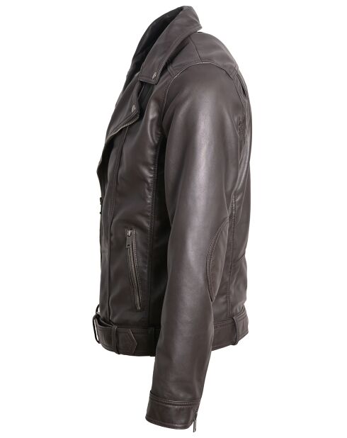 Veste en Cuir Buenos marron