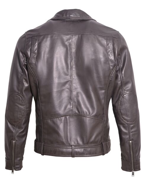 Veste en Cuir Buenos marron