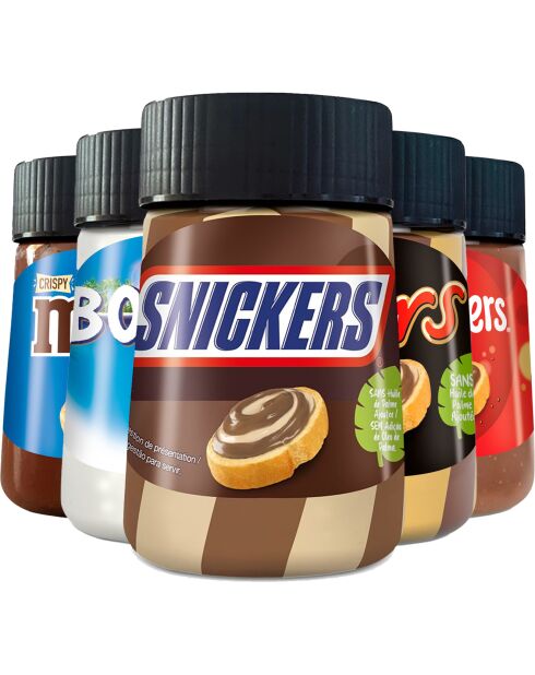 5 Pots de pâtes à tartiner panachées 5x350 gr