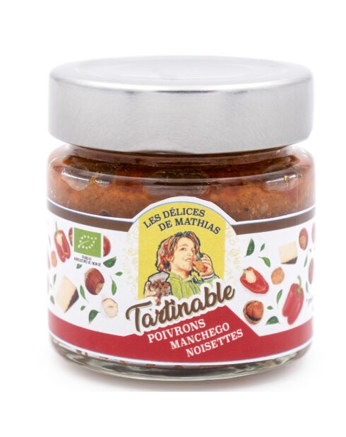 Pot de Tartinable Noisette Poivrons Grillés Manchego 100 gr
