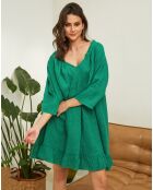 Robe 100% Lin Jasmine verte