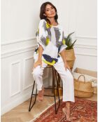 Blouse 100% Lin Krik blanche