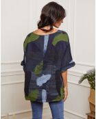 Blouse 100% Lin Krik marine