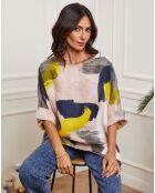 Blouse 100% Lin Krik rose
