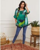 Blouse 100% Lin Krik verte