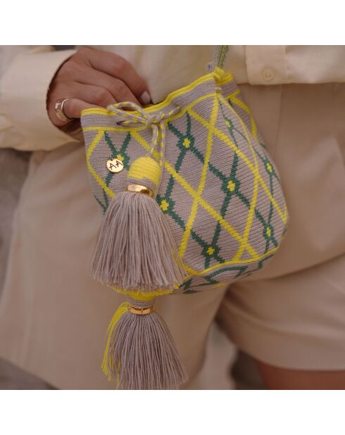 Sac porté épaule Small Bosque jaune - 18x15x23 cm