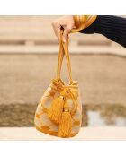 Sac porté épaule Large Estrella jaune/beige - 22x18 cm