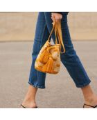 Sac porté épaule Large Estrella jaune/beige - 22x18 cm