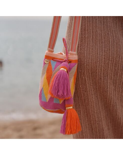 Sac porté épaule Mini Cartagena multicolore - 18x8 cm